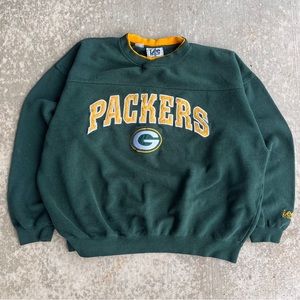 Vintage 90s Lee Sport NFL Green Bay Packers Football Crewneck Sweatshirt Size XL